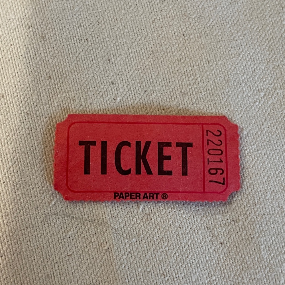 Red Ticket Paper Art (There is no point in this)
